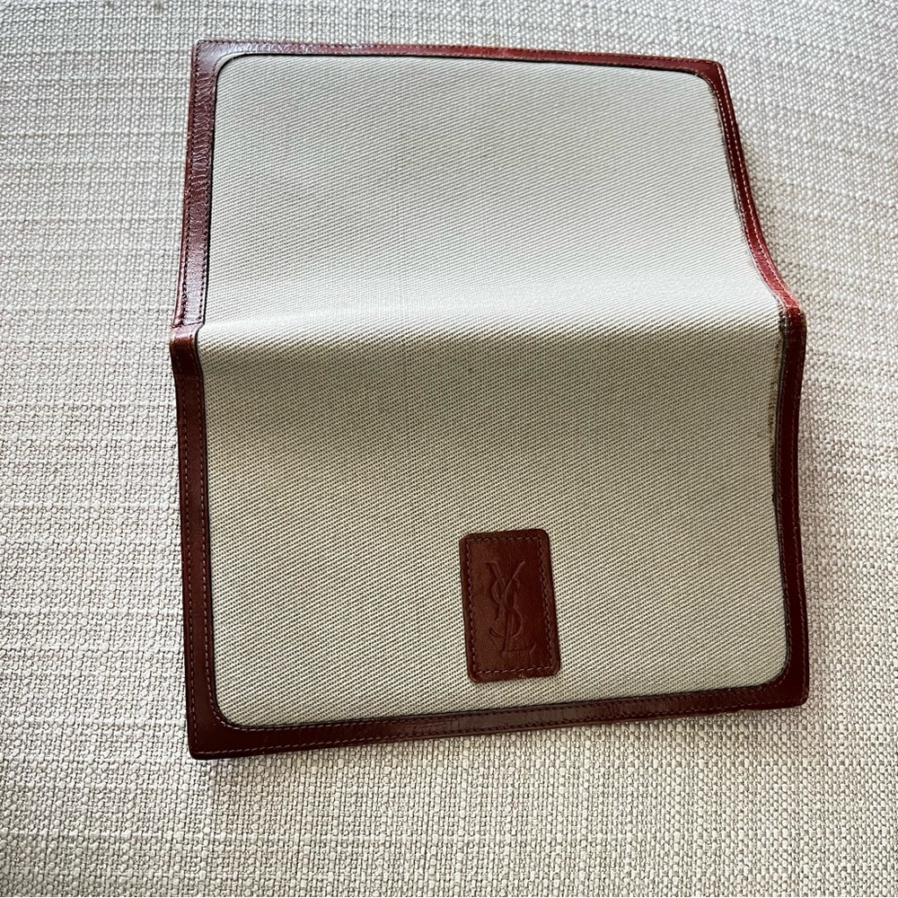 YvesSaintLaurent YSL Canvas and Leather card/money holder could be hers or his - Picture 2 of 6